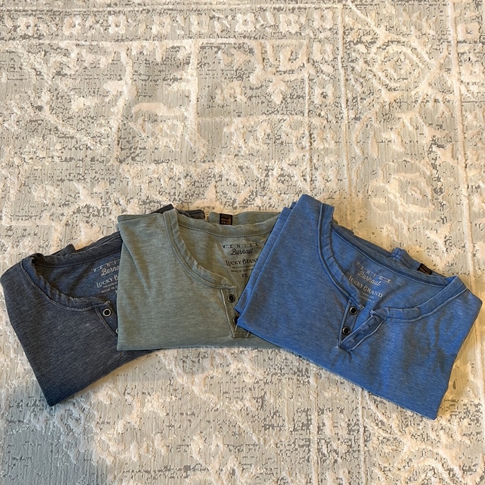 Mens Lucky Brand Venice Burnout Tees (Bundle of 3)